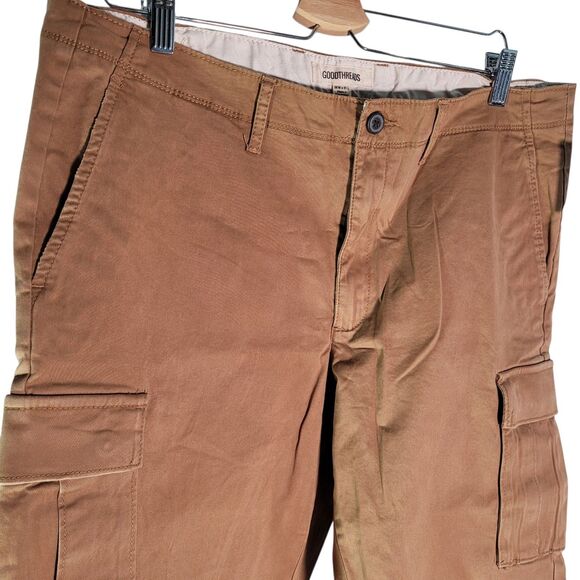 Goodthreads Men's Straight-Fit Vintage Stretch Cargo Pant Khaki Size 36X31 - Picture 2 of 14